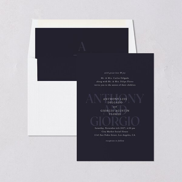 Gilded Bold Envelope Liners Navy Standard