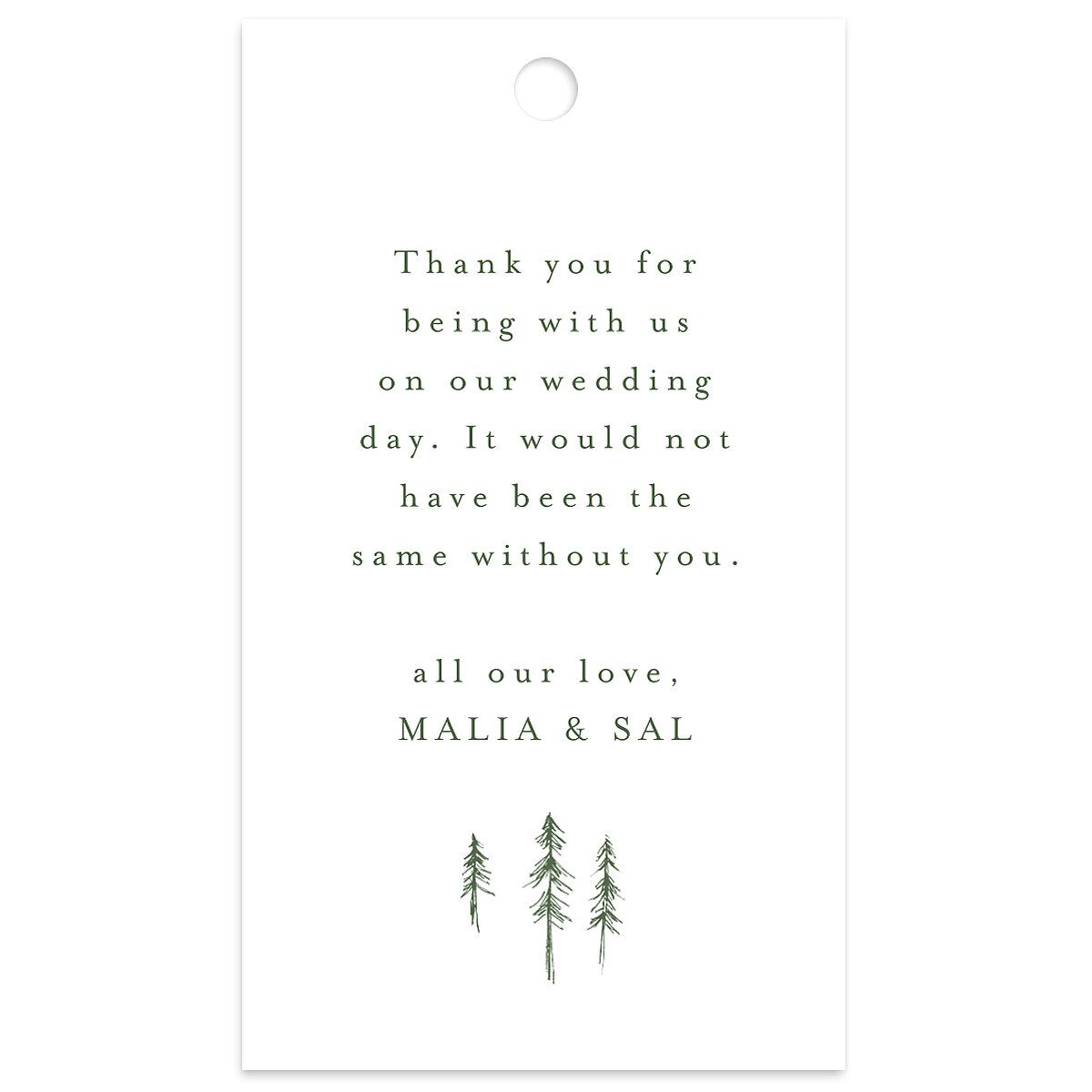 Etched Mountains Favor Gift Tags