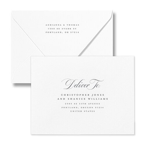 Classically Captured Photo Series Save the Date Magnet Euro Envelopes Ocean White Recipient Address Luxe Signature