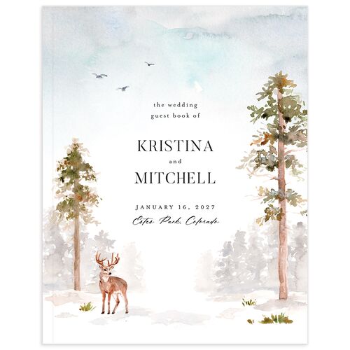 Winter Forest Guest Books Pure White