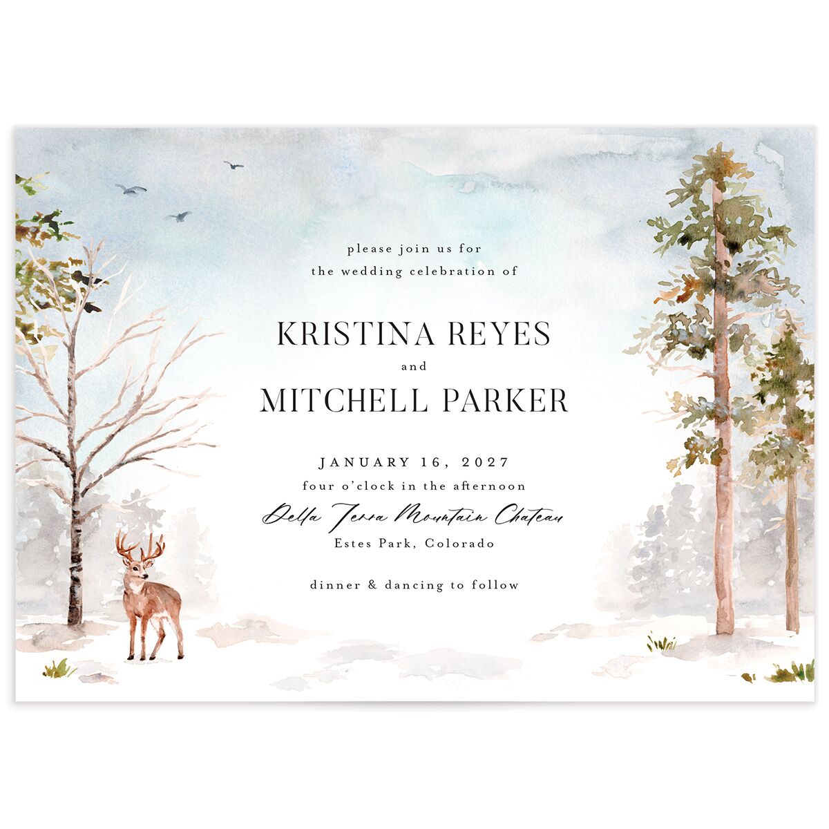 Winter Forest Wedding Invitations