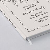 Vintage Lovebird Banner Guest Books Linen