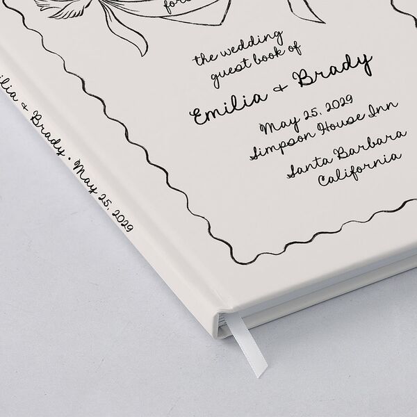 Vintage Lovebird Banner Guest Books Linen