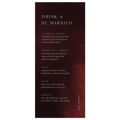 Modern Canvas Menus Dark Navy Signature