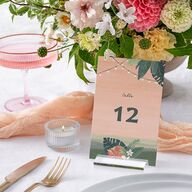 Vintage Hawaiian Island Table Numbers Eucalyptus Signature