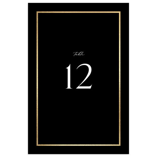 Joyful Union Foil Table Numbers Gold Licorice Signature
