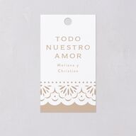 Papel Picado De Mexico Favor Gift Tags Taupe Signature