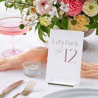 Happy Tears Table Numbers Shell Pink Signature