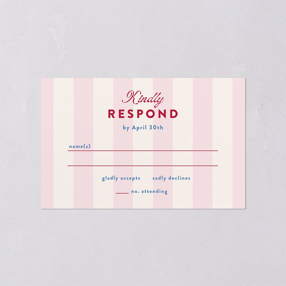 Retro Wedding Cake All-in-One Wedding Invitations Crimson Signature Light Both Recipient and Return Addresses No