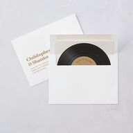 Music Lovers Wedding Invitations Tan Signature Blank No Standard