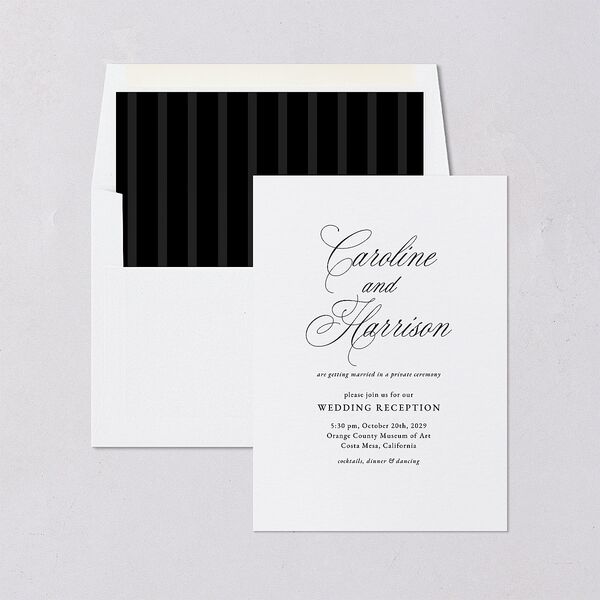 Elegant Reception Only Envelope Liners Pure White Standard