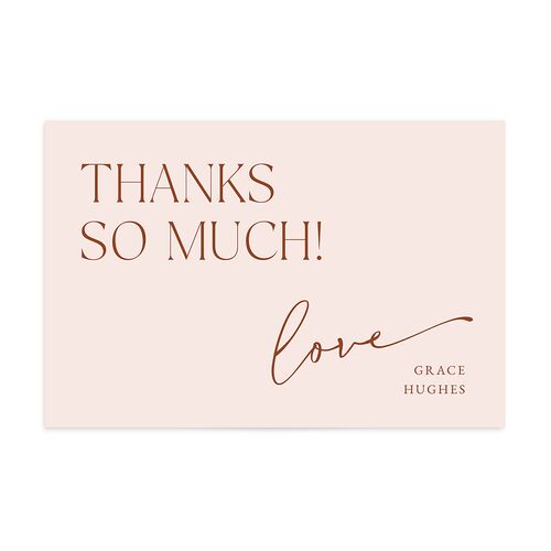 Nothing Fancy Bridal Shower Thank You Postcards Peony