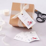 Whimsical Maximalist Floral Favor Gift Tags Iris Signature