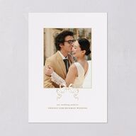 Antique Botanical Garland Wedding Invitations Champagne Signature Blank No Standard