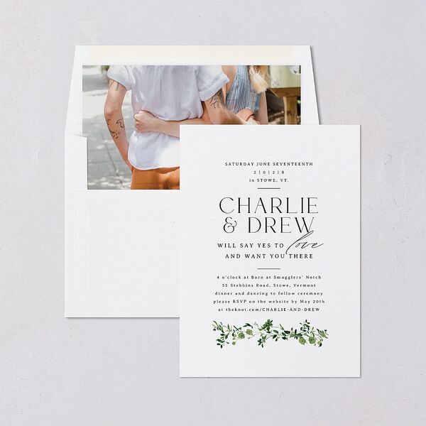 Simple Vine Envelope Liners Deep Olive Standard