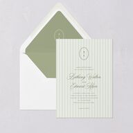 Vintage Oval Monogram Euro Envelope Liners Thyme Luxe
