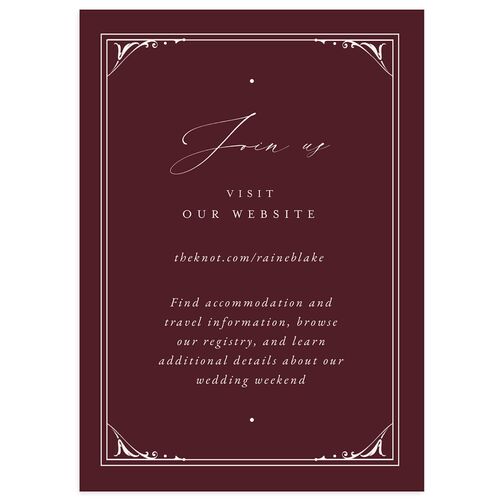 Vintage Gothic Wedding Enclosure Cards Licorice Signature Standard