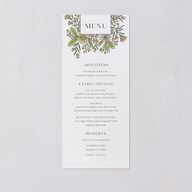 Timeless Wildflowers Menus Pear Signature