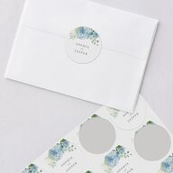 Gilded Hydrangea Wedding Stickers Ocean Sticker