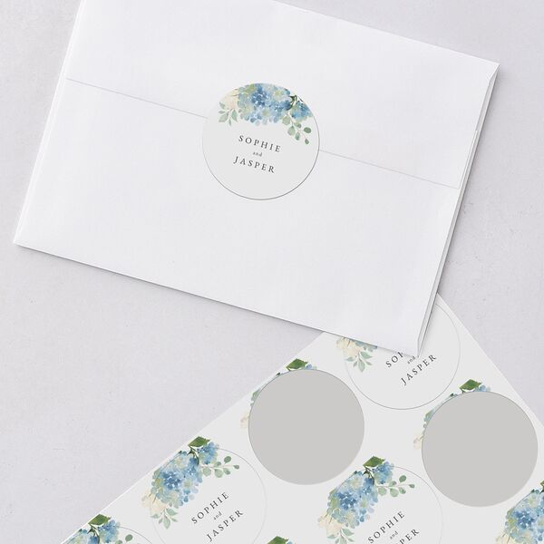 Gilded Hydrangea Wedding Stickers Ocean Sticker