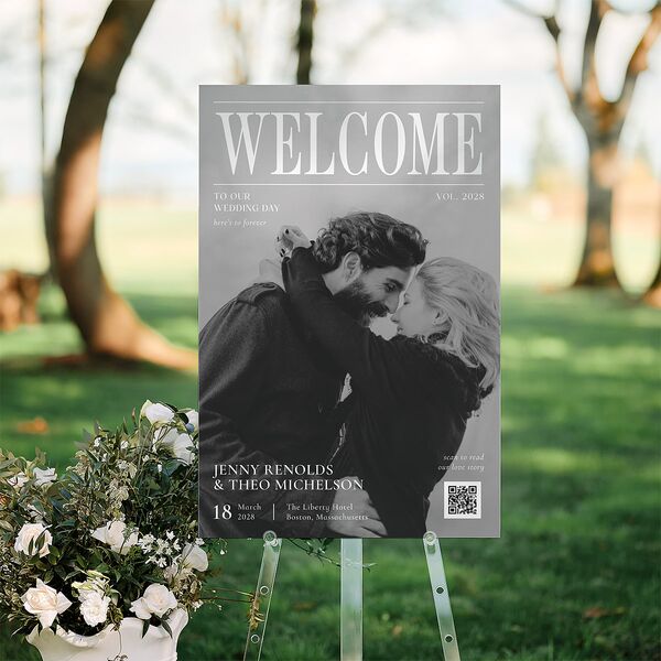Magazine Cover Standard Welcome Sign Large Licorice Standard Indoor Foam Core L Welcome