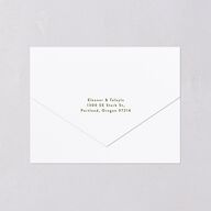 Wildflower Nouveau All-in-One Wedding Invitations Dark Camo Signature Light Both Recipient and Return Addresses No