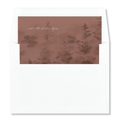 Snowy Mountainside Envelope Liners Sepia Standard