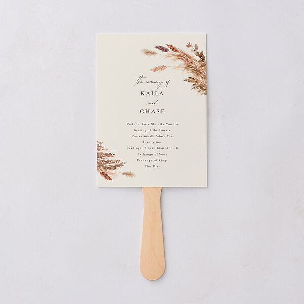 Soft Pampas Botanical Fan Programs Sepia Signature Standard