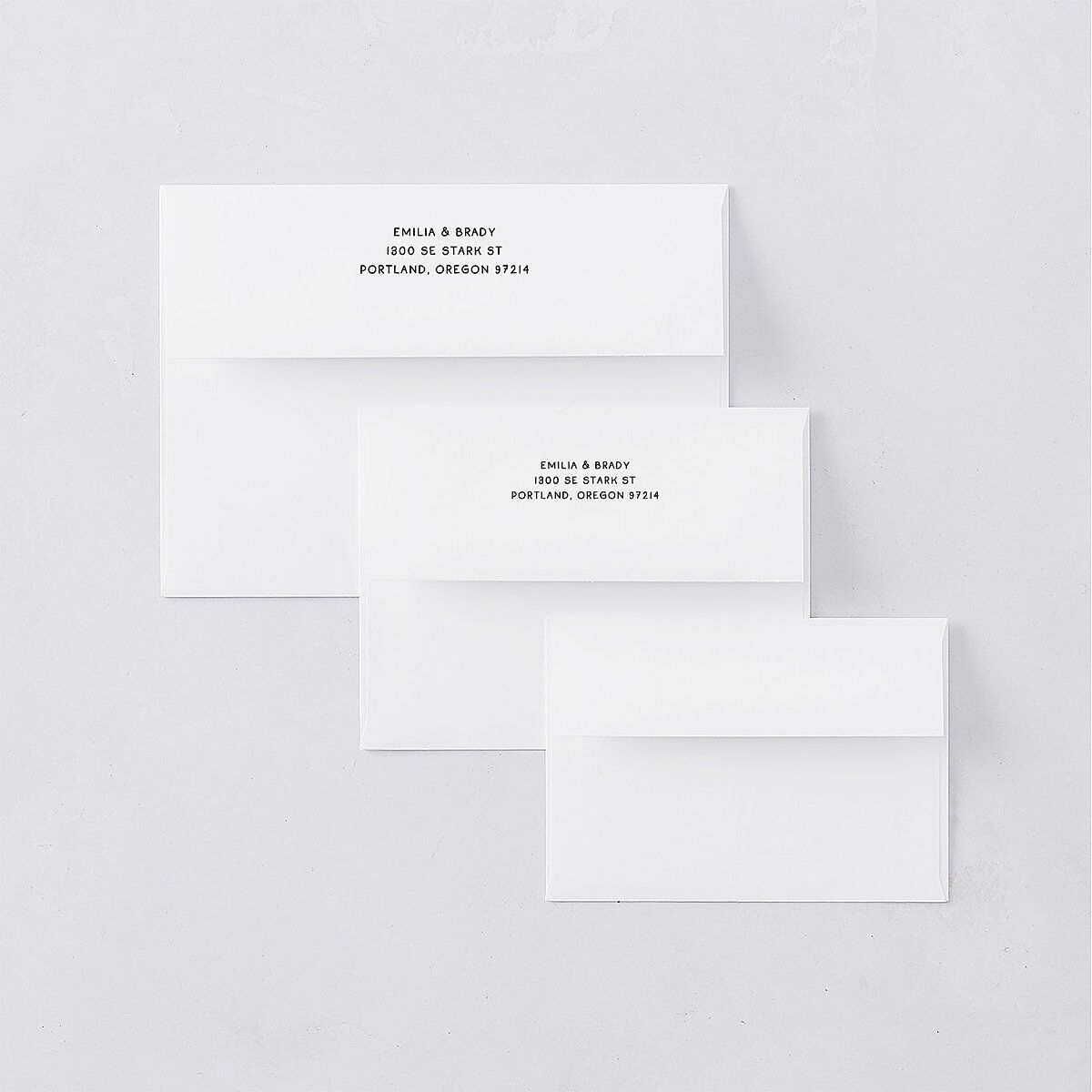 Vintage Lovebird Banner Save the Date Petite Card Envelopes White Linen Both Recipient and Return Addresses Signature Standard