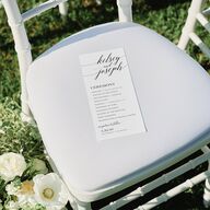 Painted Minimal Wedding Programs Midnight Signature