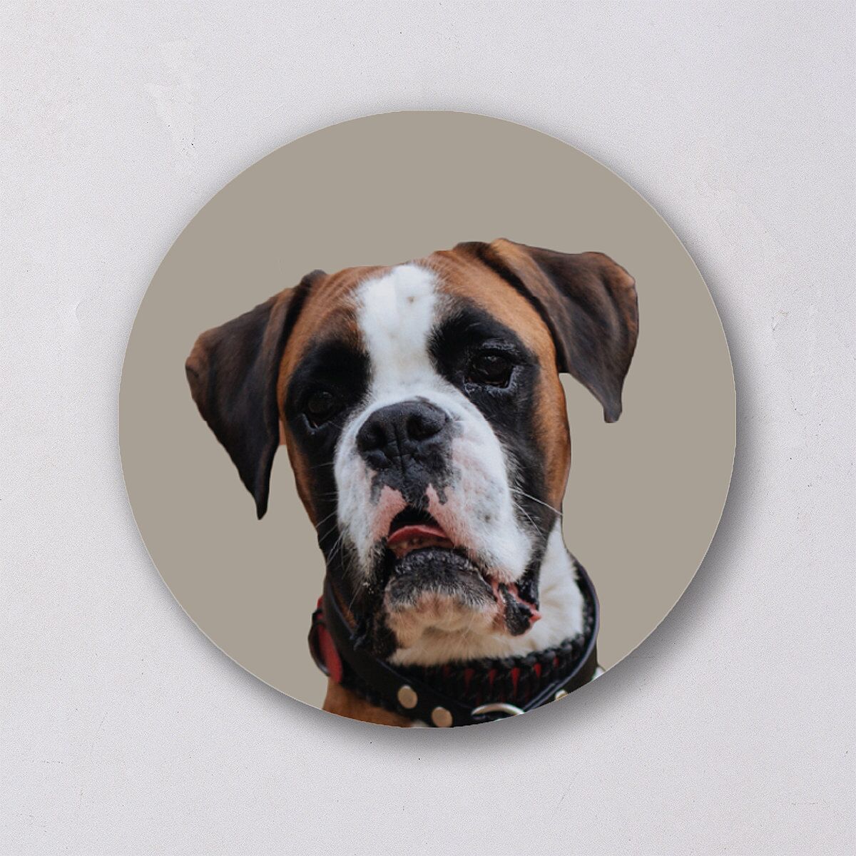 Checked Wedding Stickers Taupe Sticker