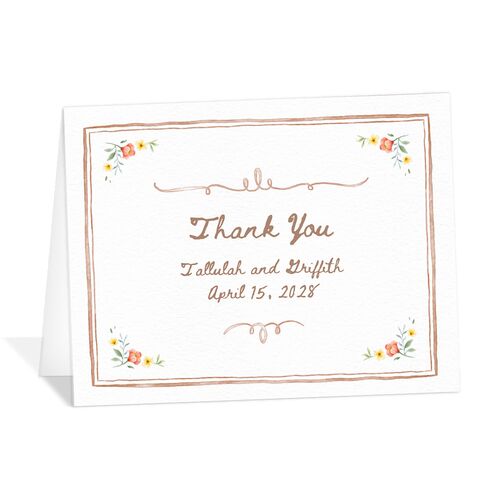 Countryside Crest Thank You Cards Mocha