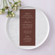 Vintage Oval Monogram Menus Merlot Signature