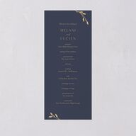 Gilded Sprigs Wedding Programs Moody Blue Signature