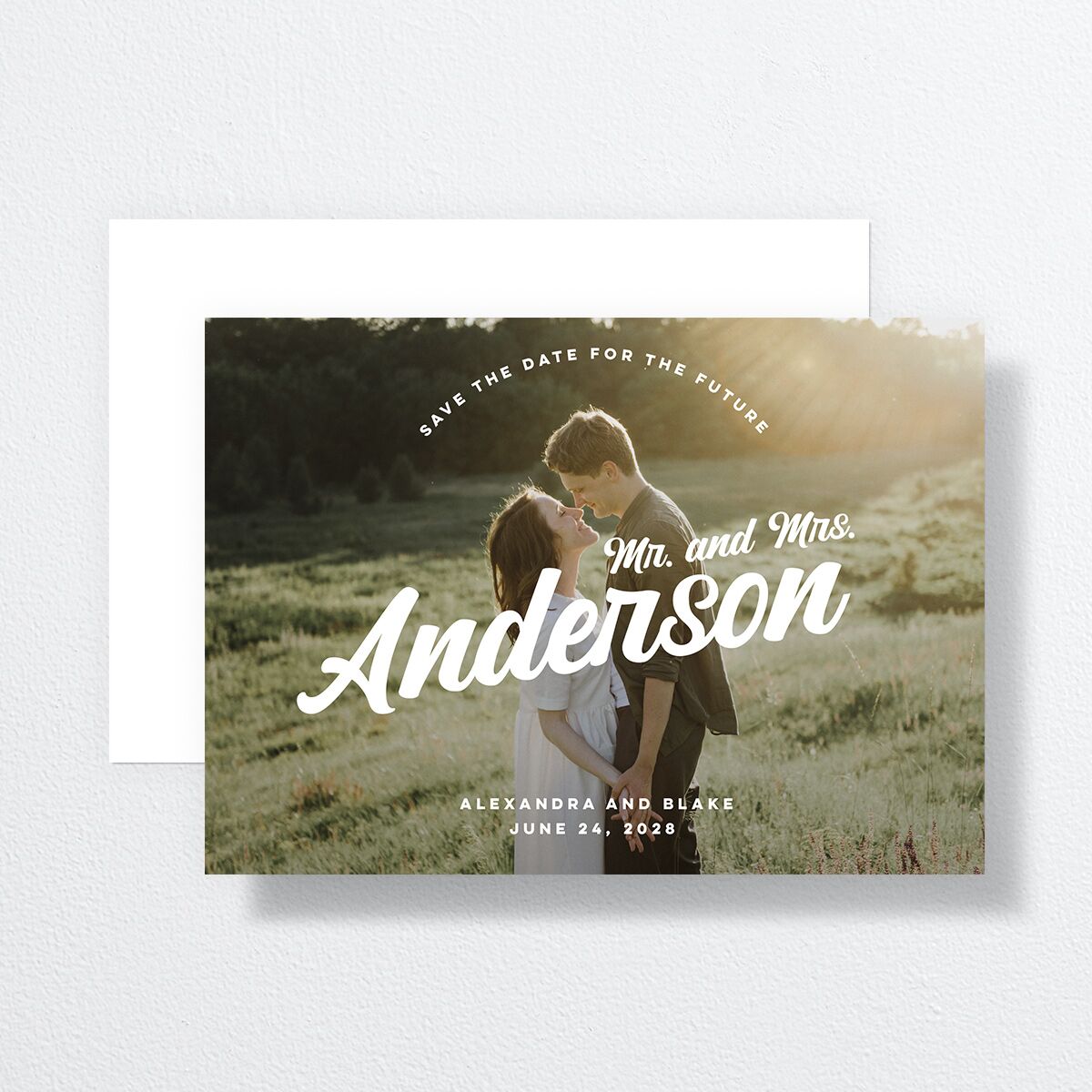 Future Newlyweds Save the Date Cards Moss Signature smooth No