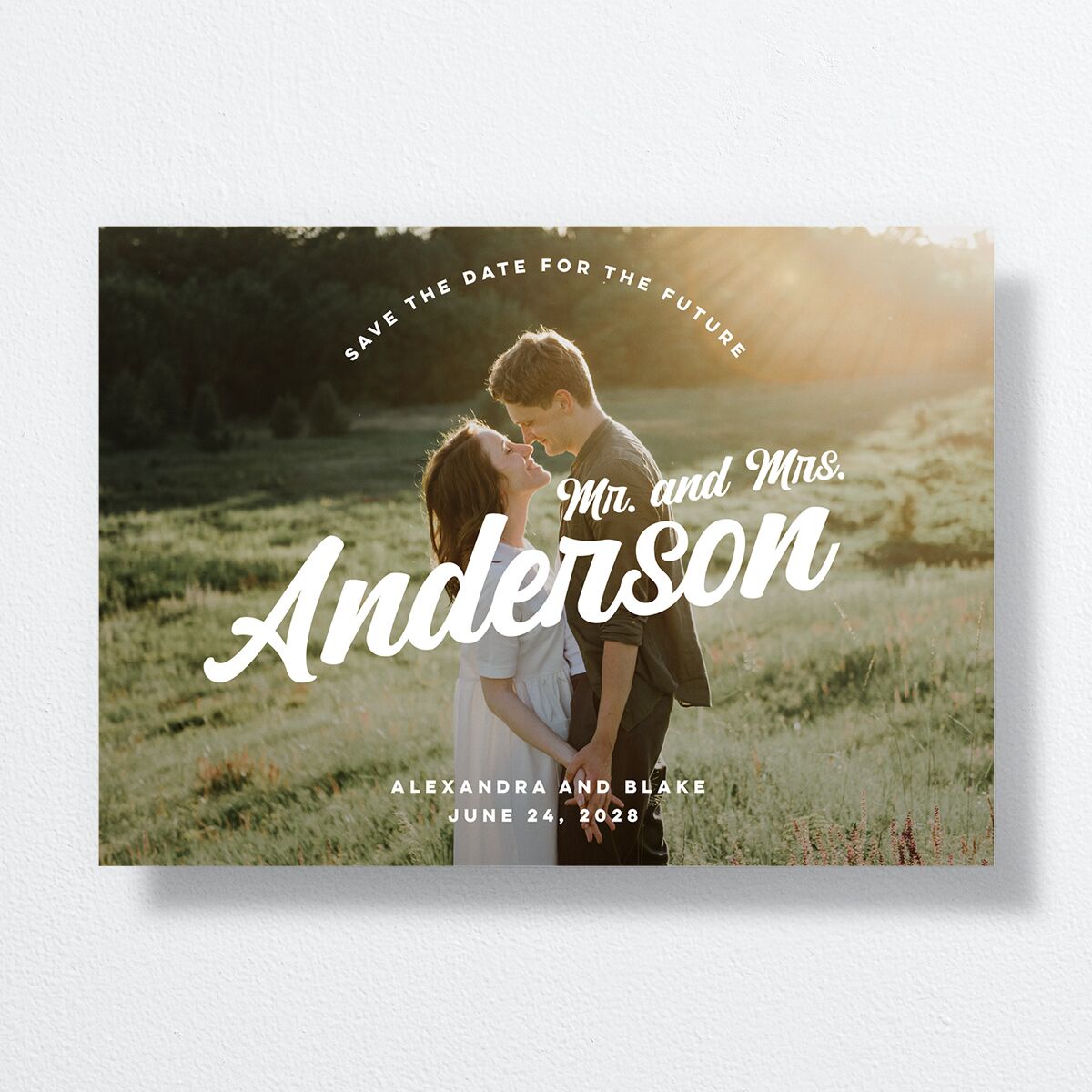 Future Newlyweds Save the Date Cards Moss Signature smooth No