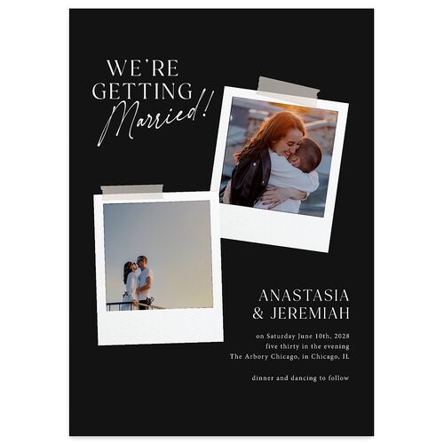 Photo Splash Wedding Invitations Midnight Signature Blank No Standard