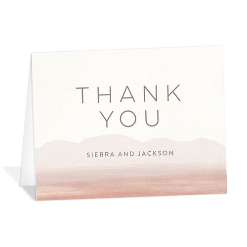 Painted Desert Thank You Cards Dusty Rose