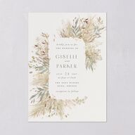 Ethereal Pampas Wedding Invitations Gold Thyme Signature Blank No Standard