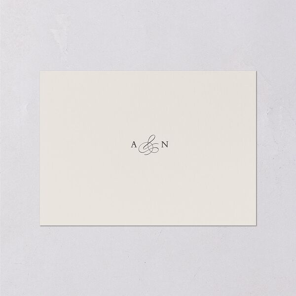Elegant Photo Monogram Wedding Enclosure Cards Pure White Signature Standard