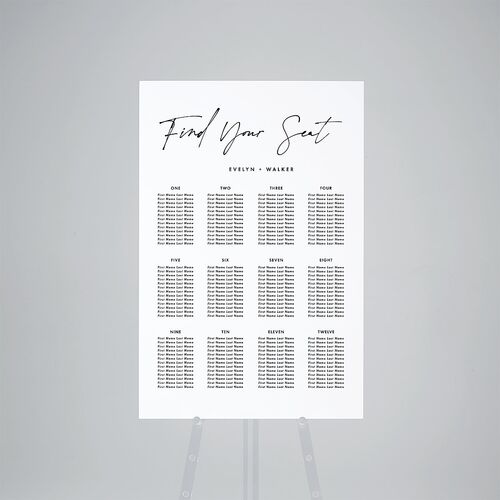 Picture This Photo Standard Seating Chart Large Licorice Standard Indoor Foam Core L Seating