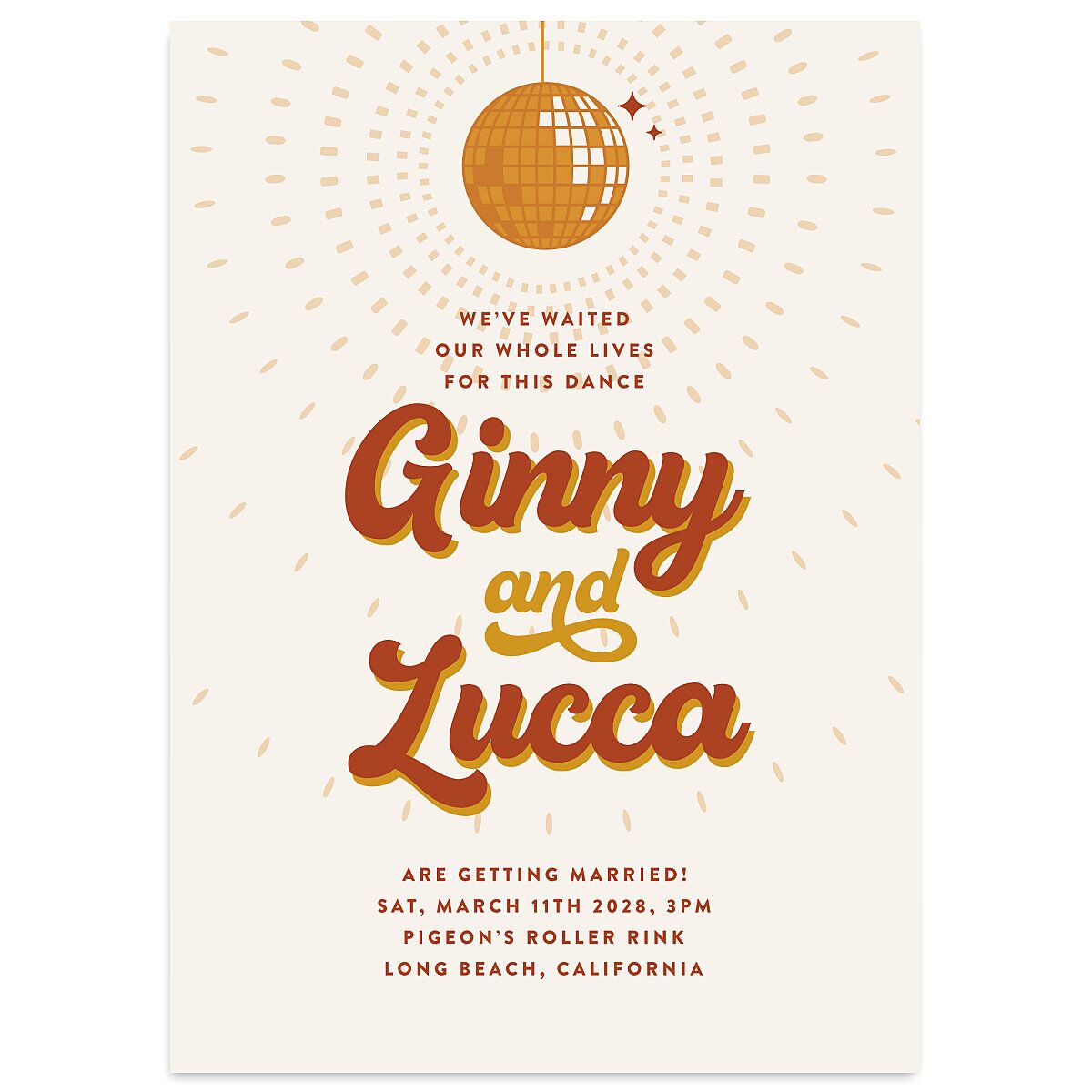 Disco Love Wedding Invitations