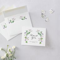 Enchanted Wildflower Thank You Cards Sheer Lilac