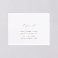 Dark Vintage Fantasy All-in-One Wedding Invitations Dark Emerald Signature Light Both Recipient and Return Addresses No