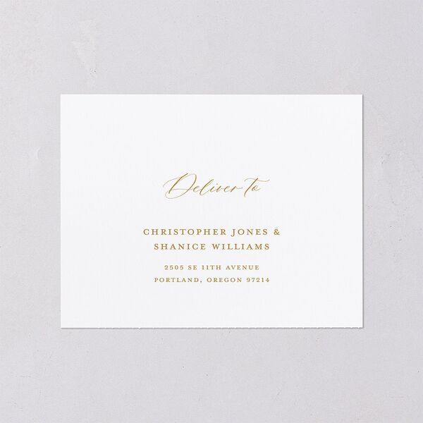 Dark Vintage Fantasy All-in-One Wedding Invitations Dark Emerald Signature Light Both Recipient and Return Addresses No