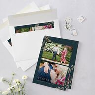 Arboretum Archway Foil Save the Date Cards Gold Dark Night Signature smooth Blank No