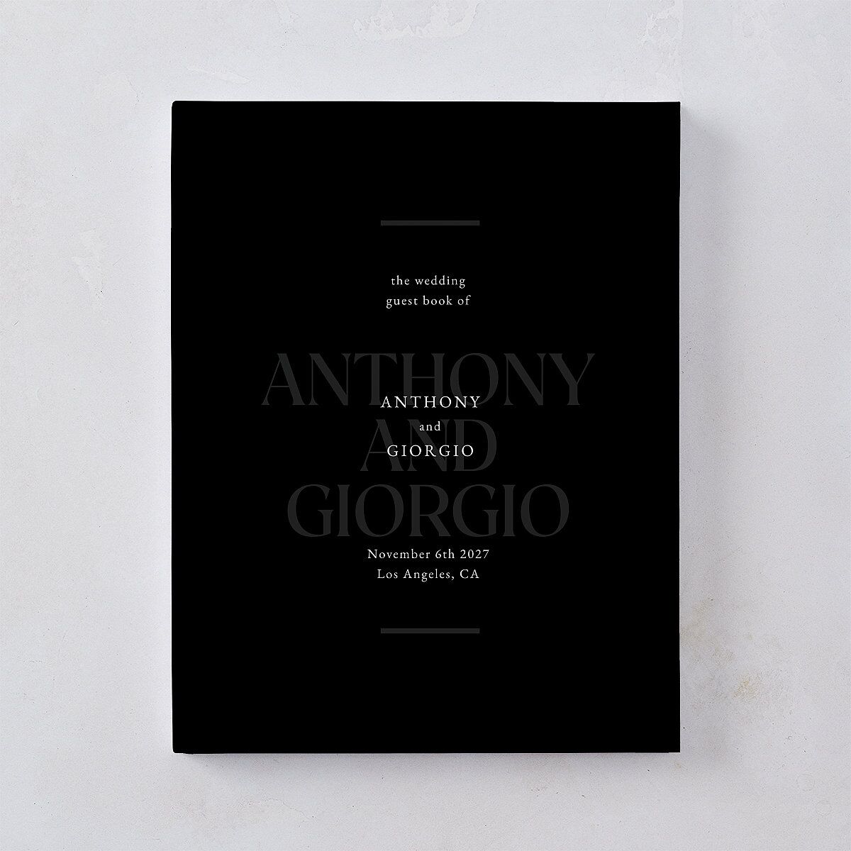 Gilded Bold Guest Books Licorice