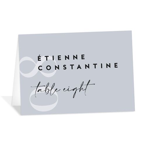 Modern Vow Place Cards Slate Signature