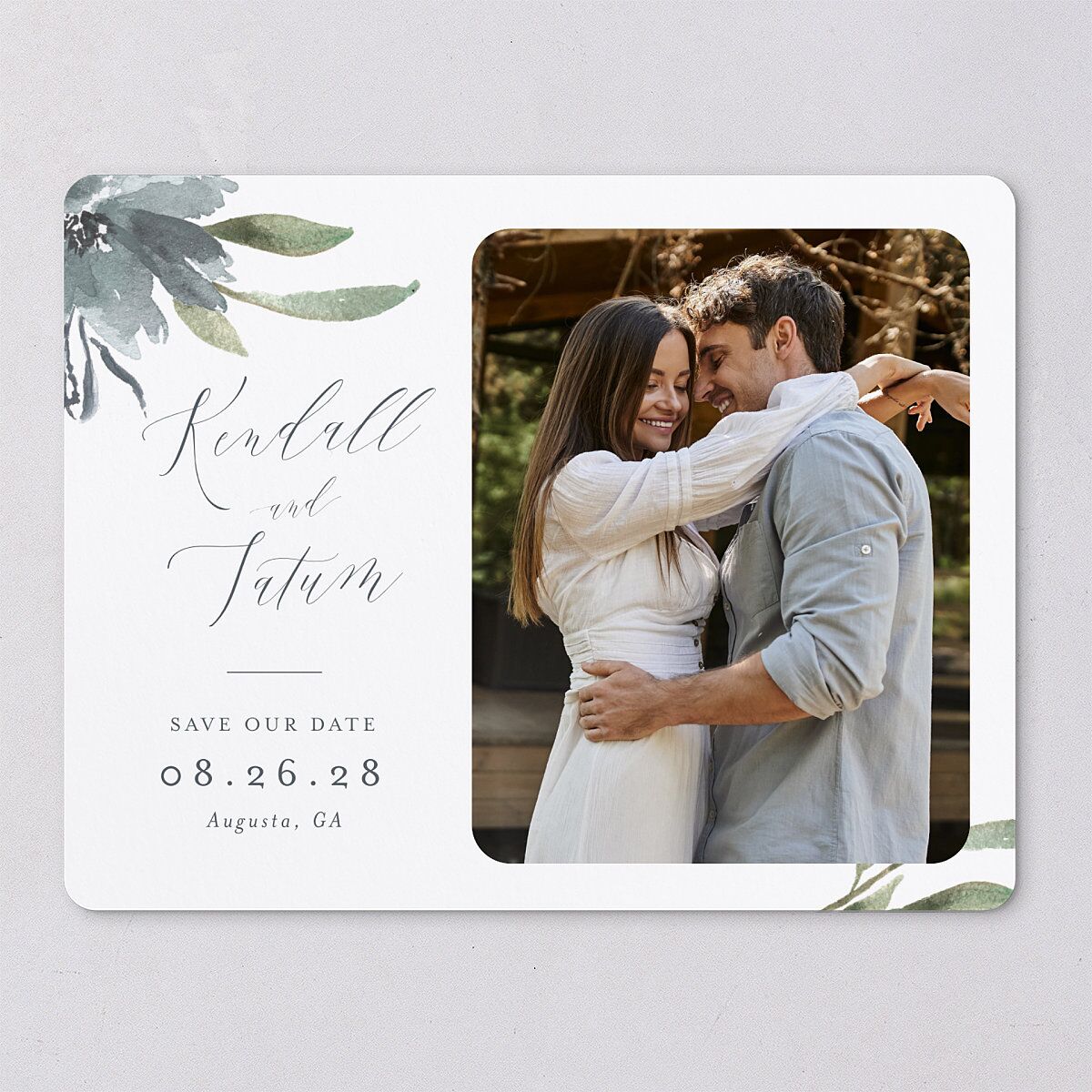 Muted Floral Save The Date Magnets — view 6