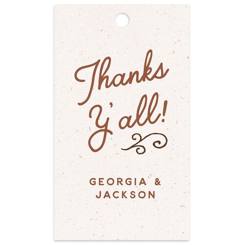 Western I Do BBQ Favor Gift Tags Saddle Signature